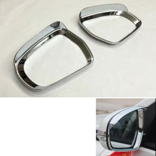 2Pcs ABS Rearview Side Mirror Rain Gear Eyebrow Cover Trim Fit For Suzuki Vitara 2016