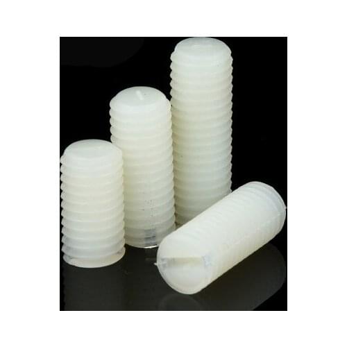 20pcs M6 one word plastic grups screws headless nylon grup screw machine meter bolts insulation bolt 8mm-35mm length