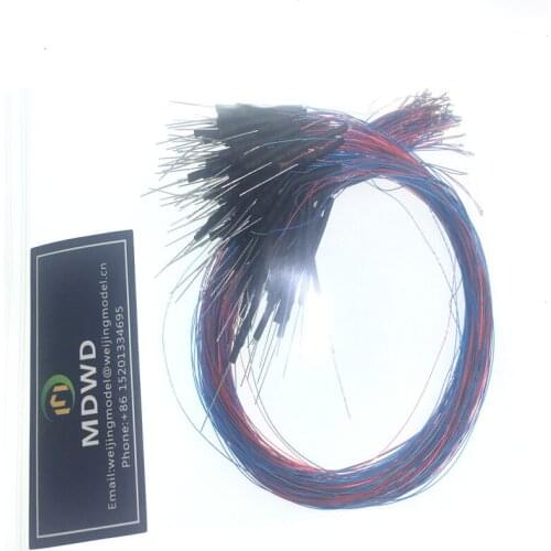 50pcs 0402 0603 0805 1206 SMD Model Train HO N OO Scale Pre-soldered Micro Litz Wired LED Leads With Resistor 12V