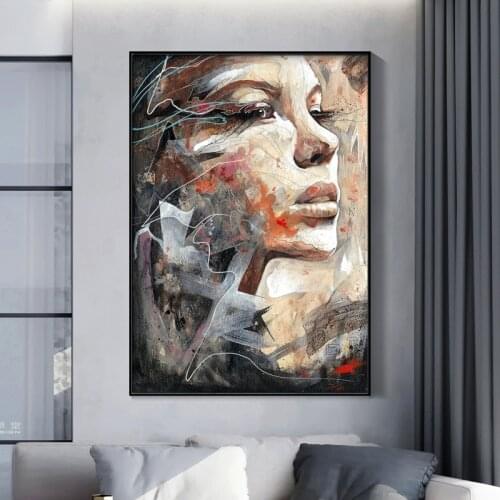 Watercolor Girl Wall Art Canvas Paintings Abstract Woman Portrait Posters and Prints on The Wall for House Home Decoration