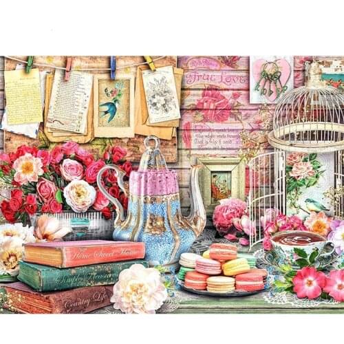 Diamond Painting Flower Diamond Embroidery Book Full Square Round Drill Cross Stitch Landscape Mosaic Rhinestone Wall Art Decor