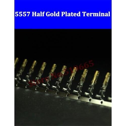 Free Shipping ATX 500 Sets Short Leg 4.2mm Female 5557 Half Gold Crimp Terminal Connector Terminal Pins