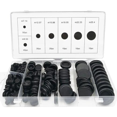 170Pcs Rubber Grommet Kit Firewall Hole Plug Set Electrical Wire Gasket Kit For Valve Water Pipe Tools Set