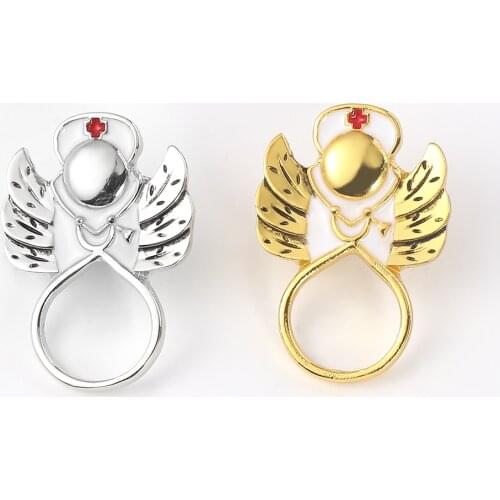 Fashion Doctor Nurse Stethoscope Brooches Pins Medical Jewelry Badge Pin Accessories Cute Jewelry Student Gift