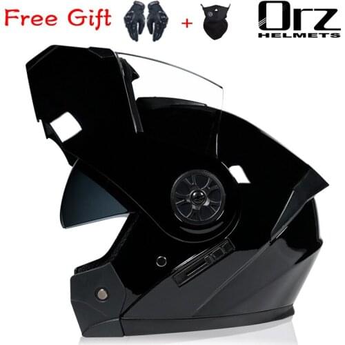 Dual Lens Capacete Moto Accesorios Moto Motorcycle Helmets Flip Up Helmet Abs Full Face Motorcycle Helmets Racing Helmet