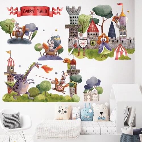 Cartoon Large Fairy Tale Wall Stickers for Baby Room Fun Sticker Wallpaper Kids Bedroom Kindergarten Classroom Decor