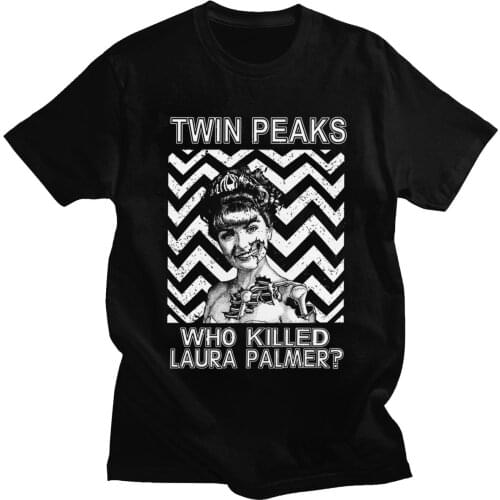 Vintage Twin Peaks Laura Palmer Tshirt Man Cotton Fire Walk With Me Tee David Lynch Tee Shirt Short-Sleeve Novelty T-shirt Gift