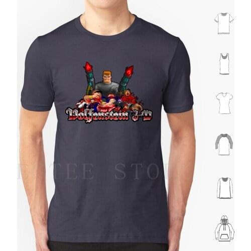 William J Blazkowicz T Shirt Men Cotton 6Xl Death Bj Blazkowicz Id Sofware Retro Pc Gaming Dos Wolfenstein 3D Zeddemore