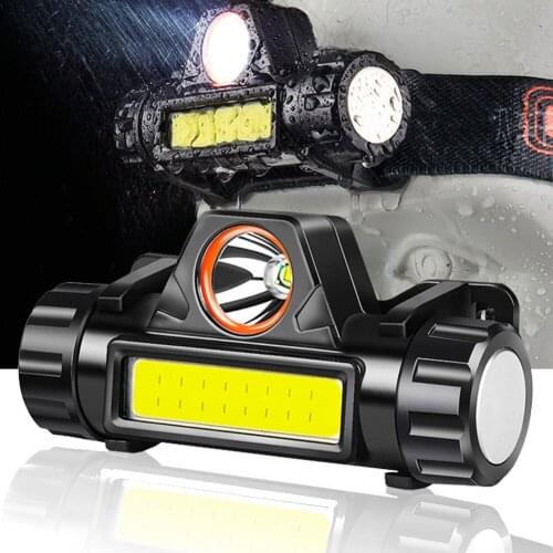 Strong Light Head Lamp Rechargeable Multifunctional Dual Light Source With Magnet Led Miners Lamp Super Bright