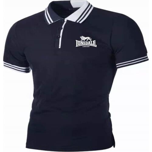 New Summer Mens Brand Clothing LONSDALE Mens Business Fashion Casual Mens Polo Shirt Short Sleeve Breathable Soft Polo Shirt1