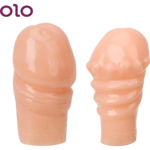 OLO Penis Ring Silicone Delay Ejaculation Reusable Sex Toys for Men Male Glans Sleeve Cock Ring Penis Extender Enlargement
