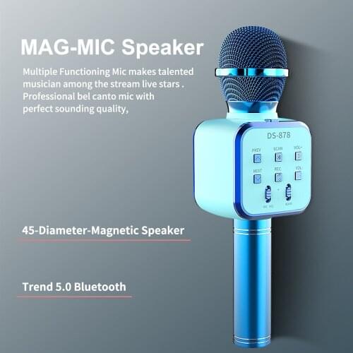 Profession Karaoke Wireless Microphone Handheld Bluetooth Mikrofono Home Speaker KTV Microfone for Twitch Gaming Streaming