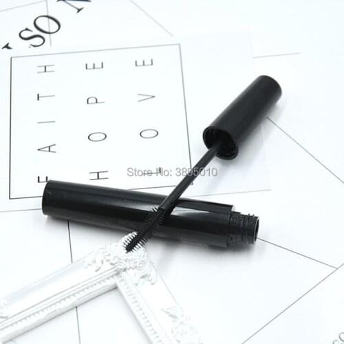 Empty shiny black Mascara tube black Mascara tubes with brush empty eyelash tube F346