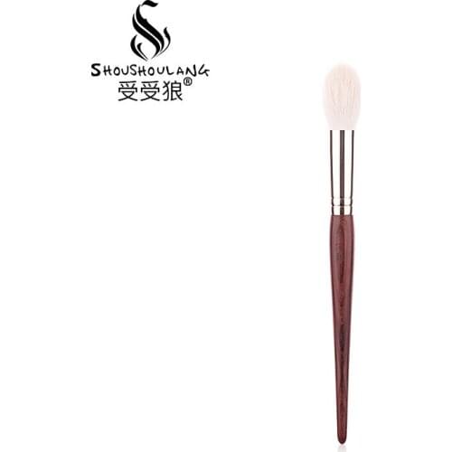 Shoushoulang Professional Handmade Make Up Brush Rounded Blush Highlighter Brush HZ1007 Soft Sokouhou Goat Hair Makeup Brushes