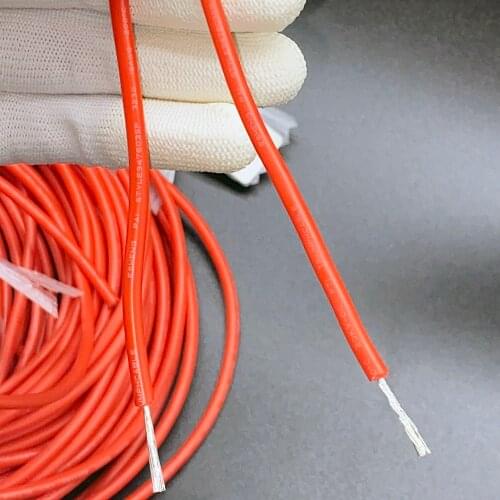 18AWG Silicone Rubber Cable Tinned Copper Wire Soft Insulated Wire High Voltage High Temperat ure Line for Model Aircraft
