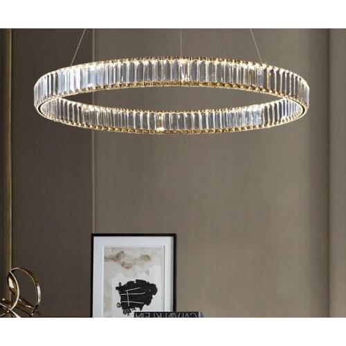 Nordic Modern Creative Crystal Pendant Light Living Room Hotel Bedroom Restaurant Simple Gold LED Lamp Hall Engineering