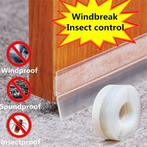 Seal Strip Transparent Windproof Silicone Sealing Strip Bar Window Door Dustproof Self-adhesive Sealing Stripping #60