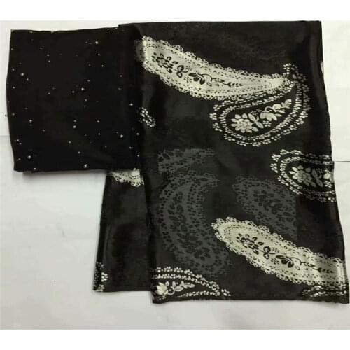 High Quality African Silk Chiffon Printed Fabric 5+2 Yards For Ladies To Wear Soft And Comfortable Printed Silk Fabric! LXF41112