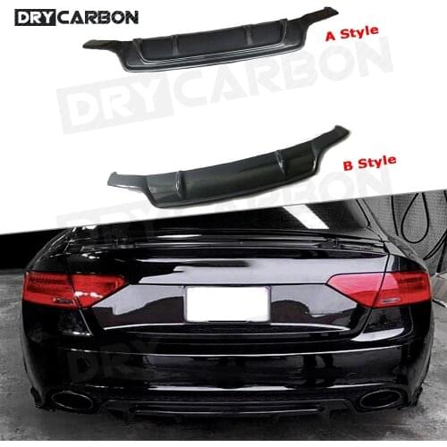 Carbon Fiber Material Rear Diffuser Spoiler for Audi A5 RS5 2012-2016 Rear Lip Bumper Protector Car Styling FRP