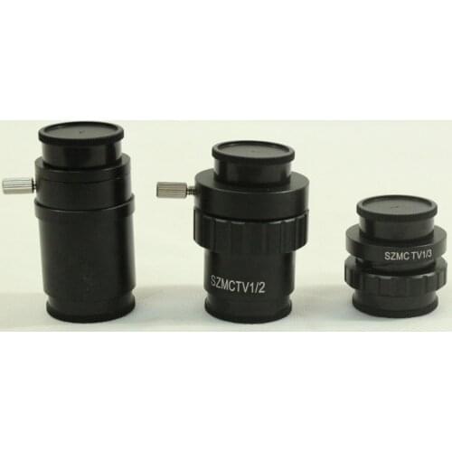 0.5X C-mount Lens Adapter 1/2 1/3 1X CTV Adapter For SZM Trinocular Stereo Microscope Camera Accessories