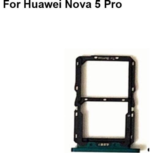 2PCS For Huawei Nova 5 Pro New Tested Sim Card Holder Tray Card Slot For Huawei Nova5 Pro Sim Card Holder Replacement Parts 5pro