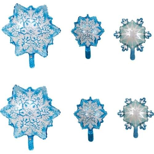 3pcs Christmas Foil Balloons Snowflake Air Balloons Snowflake Toy Balloon Christmas Wedding Birthday Party Supplies