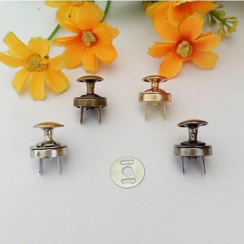30sets/lot 14MM 9/16" Round Magnetic snaps buttons purse single Rivet closures Clasp Stud Button Fastener or 1set Special tools