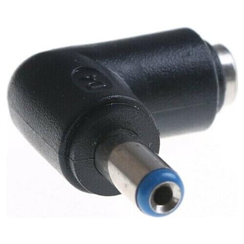 5.5 * 2.1mm Male Jack To Female Plug 90° Angle DC Power Connector Adapter Laptop