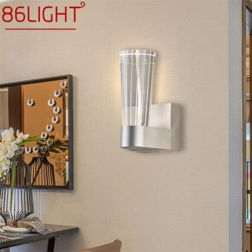 86LIGHT Crystal Wall Lamps LED Silver Aluminum Indoor Wall Sconce New Design For Home Foyer Bedroom Living Room Office Hotel