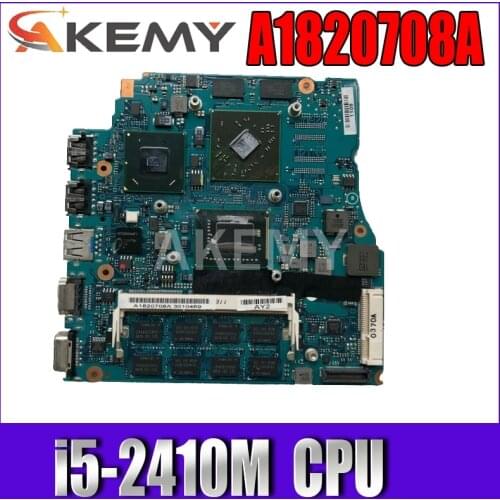 Akemy For SONY Vaio VPCSB Series 13.3 inches Laptop Motherboard A1820708A MBX-237 i5-2410M 2.30Ghz HD 6470M 512MB 100% Tested
