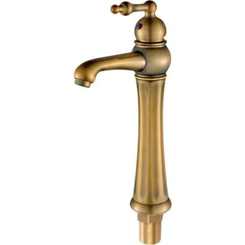 Antique Brass Bathroom Basin Faucet Wash Sink Tap 360 Rotation Single Handle Mixer Torneiras