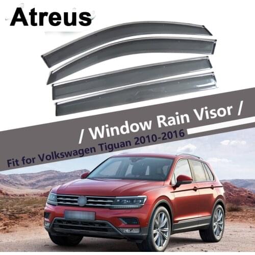 Atreus For Volkswagen VW Tiguan 2010 2011 2012 2013 2014 2015 2016 Car Door Smoke Window Sun Rain Visor Wind Deflectors Guard