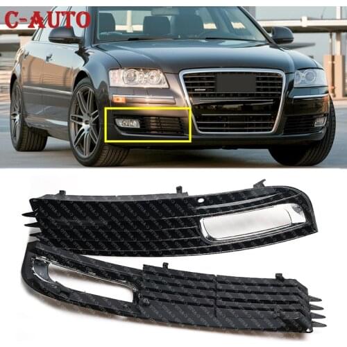 Car Fog Light Grille Front Bumper Fog Light Frame Grille Lower Grille 4E0807681AN 4E0807682AN For Audi A8 D3 2008 2009 2010