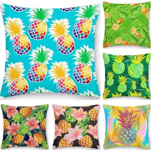 Pineapple Pillowcase Decorative Sofa Cushion Case Bed Pillow Cover Home Decor Car Cushion Cover Fabric Pillow Case 45*45cm