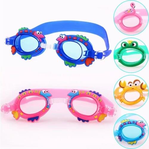 Childrens swimming goggles anti-fog, waterproof and anti-ultraviolet training mask childrens glasses case cartoon pattern