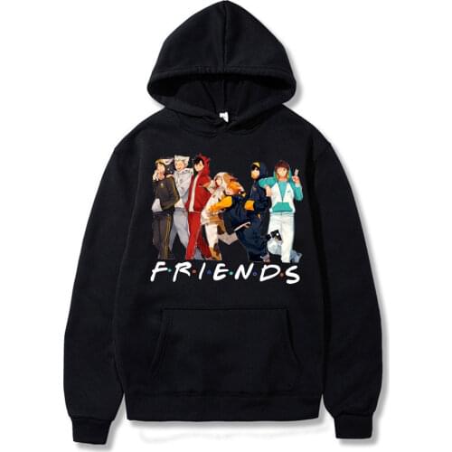 Haikyuu Anime Hoodies Funny Volleyball Junior Friends Print Unisex Sweatshirt Fashion Casual Long Sleeve Harajuku Men Streetwear