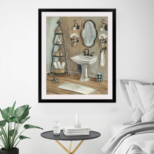 Canvas Pictures Home Decor Paintings Wall Art France Bathroom Mirror Droplight Prints Modern Poster Modular Bedside Background