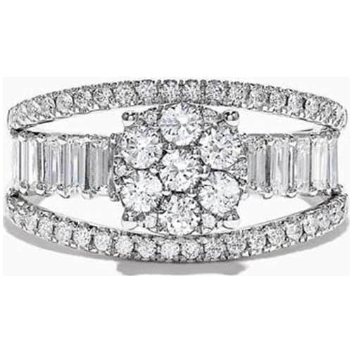 High Quality Sliver Finger Ring For Lady Paved White CZ Luxury Hot Princess Women Wedding Engagement Rings jewelry