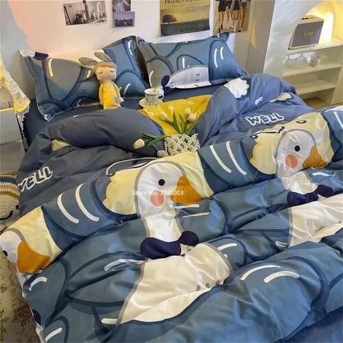 4pcs Pink Flower Girl Boy Kid Bed Cover Set Duvet Cover Adult Child Bed Sheets And Pillowcases Comforter Bedding Set