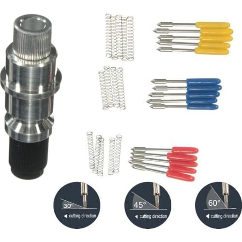 KZTech 15pcs CB09 Vinyl Cutter Plotter Blades + High Hardness for Graphtec CB09U Silhouette Cameo Holder 30 45 60 Degree Blade