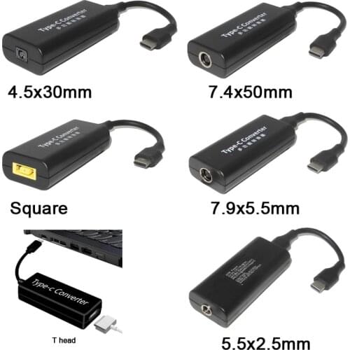 PD Multifunction Converter Adapter USB-C Type-C TO DC 5525 5521 7.9 7.4 T head for charging Laptop Notebook Charger MagSafe