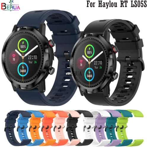 Soft Silicone Strap For Xiaomi Haylou RT LS05S Smart Watchband Sport Replacement Wristband Belt Bracelet Wriststrap Waterproof