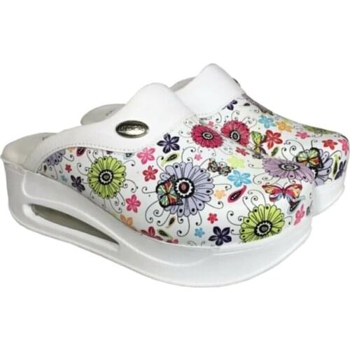 Anti-Slip Orthopedic Cross Clogs Heels Cook Medical Casual Shoes Slippers Doctor Hospital Air Womens High Sabo Sandals Sole