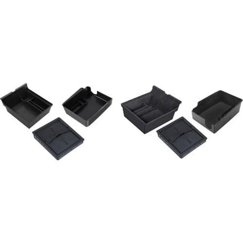 3PCS Center Console Organizer Tray Fit For 2021 Tesla Model 3/Y Armrest Cubby Drawer Storage Box Accessories
