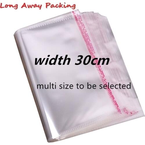 Width 30cm Clear Opp Plastic Bags with Sealing Sealing Packaging Cellophane Bag Wedding Party Gift Bag