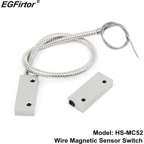 Home Alarm Wire Magnetic Sensor Switch DC100V Rolling Magnetic Contact Reed Gate Door Switch For Security Alarm System