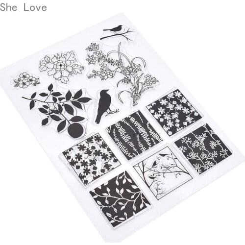 Chzimade Square Bird Silicone Clear Stamp For Scrapbooking DIY Album Cards Making Decoration Transparent Rubber Stamp