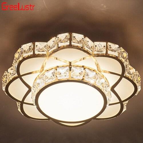 Modern Led Crystal Ceiling Chandelier Light Gold Lamp For Kitchen Lustre Decorative Lighting Hanging Ceiling Fixture Luminaire