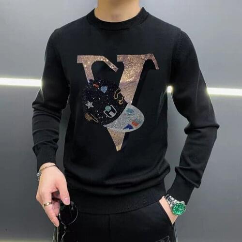 Young Mens Thick Sweater Simple Brand Pullover Oversized Bottoming Sweatshirt Autumn And Winter Classic Loose