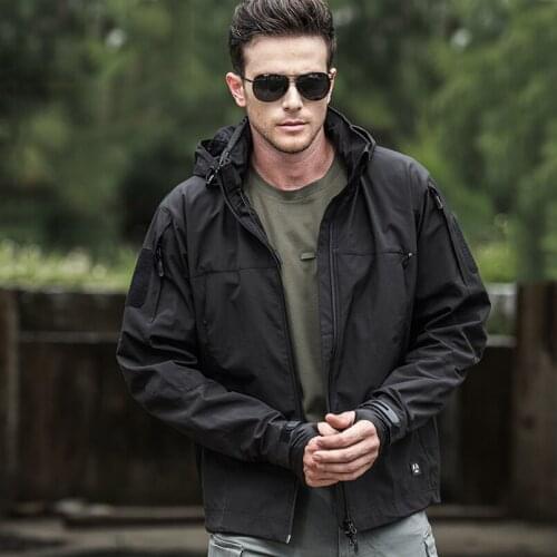 Outdoor Men Jackets Spring Autumn Waterproof Soft shell Jackets For Fishing Hiking Male Military Tactical Windbreaker Coat